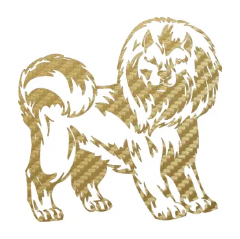 samolepka Pes 029 pravá (59 - 3D karbon zlatý) SAMOLEPKA NA AUTO, NÁLEPKA, FÓLIE, POLEP, TUNING, VLASTNÍ TEXT, TISK, AUTOSAMOLEPKY.cz, POLEPY, OBRÁZEK, LOGO, 3D STICKERS