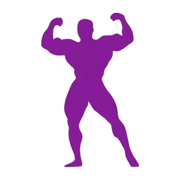 Polep vozidla Kulturista 014 levá (14 - fialová) SAMOLEPKA NA AUTO, NÁLEPKA, FÓLIE, POLEP, TUNING, VLASTNÍ TEXT, TISK, AUTOSAMOLEPKY.cz, POLEPY, OBRÁZEK, LOGO, 3D STICKERS