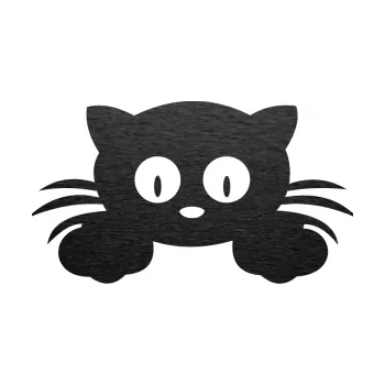 Samolepící dekorace SAMOLEPKA Kočka 007 levá (63 - škrábaný kov černý) NA AUTO, NÁLEPKA, FÓLIE, POLEP, TUNING, VLASTNÍ TEXT, TISK, AUTOSAMOLEPKY.cz, POLEPY, OBRÁZEK, LOGO, SAMOLEPKY