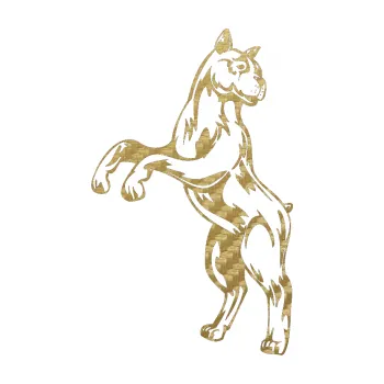 Polep vozidla SAMOLEPKA Pes 018 levá (59 - 3D karbon zlatý) NA AUTO, NÁLEPKA, FÓLIE, POLEP, TUNING, VLASTNÍ TEXT, TISK, AUTOSAMOLEPKY.cz, POLEPY, OBRÁZEK, LOGO, SAMOLEPKY