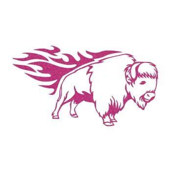 Samolepicí dekorace na vozidlo Animal flames 077 pravá býk (90 - Ultra Metalic růžová) SAMOLEPKA NA AUTO, NÁLEPKA, FÓLIE, POLEP, TUNING, VLASTNÍ TEXT, TISK, AUTOSAMOLEPKY.cz, POLEPY, OBRÁZEK, LOGO, 3D STICKERS