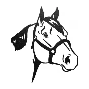 Samolepící dekorace SAMOLEPKA Kůň 040 pravá (63 - škrábaný kov černý) NA AUTO, NÁLEPKA, FÓLIE, POLEP, TUNING, VLASTNÍ TEXT, TISK, AUTOSAMOLEPKY.cz, POLEPY, OBRÁZEK, LOGO, SAMOLEPKY