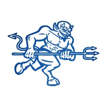 Samolepící dekorace SAMOLEPKA Čert 002 pravá s vidlemi (65 - škrábaný kov modrý) NA AUTO, NÁLEPKA, FÓLIE, POLEP, TUNING, VLASTNÍ TEXT, TISK, AUTOSAMOLEPKY.cz, POLEPY, OBRÁZEK, LOGO, SAMOLEPKY