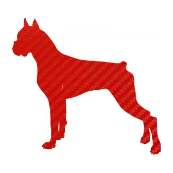 Polep vozidla SAMOLEPKA Pes 087 levá Boxer (53 - 3D karbon červený) NA AUTO, NÁLEPKA, FÓLIE, POLEP, TUNING, VLASTNÍ TEXT, TISK, AUTOSAMOLEPKY.cz, POLEPY, OBRÁZEK, LOGO, SAMOLEPKY