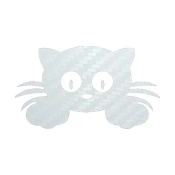 Samolepící dekorace SAMOLEPKA Kočka 007 levá (51 - 3D karbon bílý) NA AUTO, NÁLEPKA, FÓLIE, POLEP, TUNING, VLASTNÍ TEXT, TISK, AUTOSAMOLEPKY.cz, POLEPY, OBRÁZEK, LOGO, SAMOLEPKY