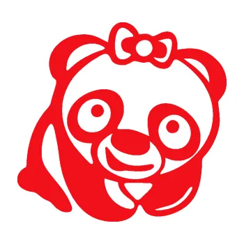 Samolepící dekorace SAMOLEPKA Panda baby pravá (10 - červená) NA AUTO, NÁLEPKA, FÓLIE, POLEP, TUNING, VLASTNÍ TEXT, TISK, AUTOSAMOLEPKY.cz, POLEPY, OBRÁZEK, LOGO, SAMOLEPKY