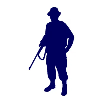 Samolepící dekorace SAMOLEPKA Myslivec 004 levá (23 - tmavě modrá) NA AUTO, NÁLEPKA, FÓLIE, POLEP, TUNING, VLASTNÍ TEXT, TISK, AUTOSAMOLEPKY.cz, POLEPY, OBRÁZEK, LOGO, SAMOLEPKY