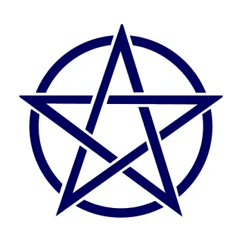 samolepka Pentagram (23 - tmavě modrá) SAMOLEPKA NA AUTO, NÁLEPKA, FÓLIE, POLEP, TUNING, VLASTNÍ TEXT, TISK, AUTOSAMOLEPKY.cz, POLEPY, OBRÁZEK, LOGO, 3D STICKERS