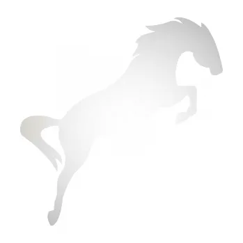 Samolepící dekorace SAMOLEPKA Kůň 072 pravá skok (82 - odrazková reflexní bílá) NA AUTO, NÁLEPKA, FÓLIE, POLEP, TUNING, VLASTNÍ TEXT, TISK, AUTOSAMOLEPKY.cz, POLEPY, OBRÁZEK, LOGO, SAMOLEPKY