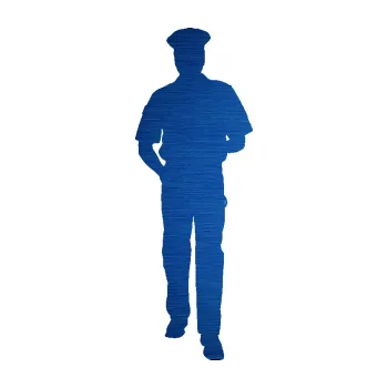 Samolepící dekorace SAMOLEPKA Policajt 003 pravá (65 - škrábaný kov modrý) NA AUTO, NÁLEPKA, FÓLIE, POLEP, TUNING, VLASTNÍ TEXT, TISK, AUTOSAMOLEPKY.cz, POLEPY, OBRÁZEK, LOGO, SAMOLEPKY