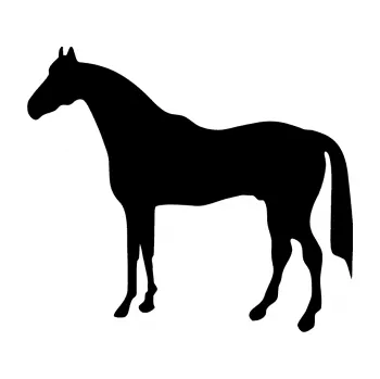 Samolepící dekorace SAMOLEPKA Kůň 004 levá (01 - černá) NA AUTO, NÁLEPKA, FÓLIE, POLEP, TUNING, VLASTNÍ TEXT, TISK, AUTOSAMOLEPKY.cz, POLEPY, OBRÁZEK, LOGO, SAMOLEPKY