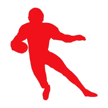 Polep vozidla SAMOLEPKA Americký fotbal 008 levá (10 - červená) NA AUTO, NÁLEPKA, FÓLIE, POLEP, TUNING, VLASTNÍ TEXT, TISK, AUTOSAMOLEPKY.cz, POLEPY, OBRÁZEK, LOGO, SAMOLEPKY