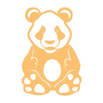 Samolepící dekorace Panda 006 (08 - béžová) SAMOLEPKA NA AUTO, NÁLEPKA, FÓLIE, POLEP, TUNING, VLASTNÍ TEXT, TISK, AUTOSAMOLEPKY.cz, POLEPY, OBRÁZEK, LOGO, 3D STICKERS