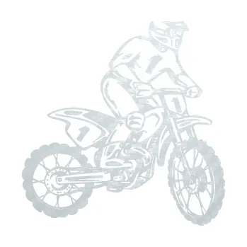 Samolepící dekorace SAMOLEPKA Motorka 043 pravá motokros (51 - 3D karbon bílý) NA AUTO, NÁLEPKA, FÓLIE, POLEP, TUNING, VLASTNÍ TEXT, TISK, AUTOSAMOLEPKY.cz, POLEPY, OBRÁZEK, LOGO, SAMOLEPKY