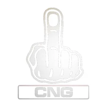 Samolepicí dekorace na vozidlo Fuck off CNG (82 - odrazková reflexní bílá) SAMOLEPKA NA AUTO, NÁLEPKA, FÓLIE, POLEP, TUNING, VLASTNÍ TEXT, TISK, AUTOSAMOLEPKY.cz, POLEPY, OBRÁZEK, LOGO, 3D STICKERS