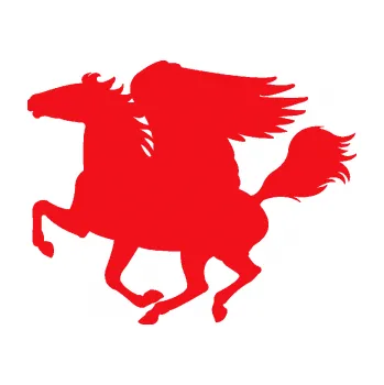 Samolepící dekorace SAMOLEPKA Pegas 001 levá okřídlený kůň (10 - červená) NA AUTO, NÁLEPKA, FÓLIE, POLEP, TUNING, VLASTNÍ TEXT, TISK, AUTOSAMOLEPKY.cz, POLEPY, OBRÁZEK, LOGO, SAMOLEPKY