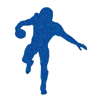 Polep vozidla Americký fotbal 006 levá (88 - Ultra Metalic modrá) SAMOLEPKA NA AUTO, NÁLEPKA, FÓLIE, POLEP, TUNING, VLASTNÍ TEXT, TISK, AUTOSAMOLEPKY.cz, POLEPY, OBRÁZEK, LOGO, 3D STICKERS