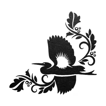 Samolepící dekorace SAMOLEPKA Květina dekor 004 levá s ptáčkem (63 - škrábaný kov černý) NA AUTO, NÁLEPKA, FÓLIE, POLEP, TUNING, VLASTNÍ TEXT, TISK, AUTOSAMOLEPKY.cz, POLEPY, OBRÁZEK, LOGO, SAMOLEPKY