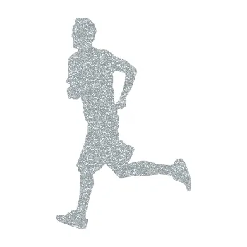 Polep vozidla Běžec 001 levá (91 - Ultra Metalic stříbrná metalíza) SAMOLEPKA NA AUTO, NÁLEPKA, FÓLIE, POLEP, TUNING, VLASTNÍ TEXT, TISK, AUTOSAMOLEPKY.cz, POLEPY, OBRÁZEK, LOGO, 3D STICKERS