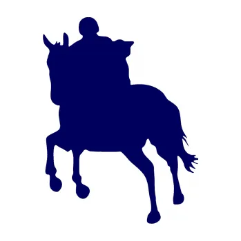 Samolepící dekorace SAMOLEPKA Kůň 021 levá s jezdcem (23 - tmavě modrá) NA AUTO, NÁLEPKA, FÓLIE, POLEP, TUNING, VLASTNÍ TEXT, TISK, AUTOSAMOLEPKY.cz, POLEPY, OBRÁZEK, LOGO, SAMOLEPKY