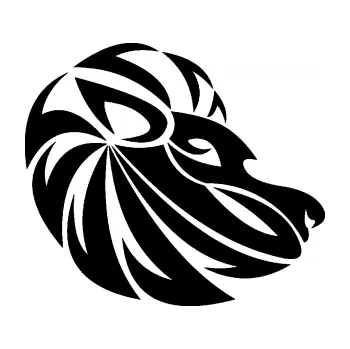 Samolepící dekorace SAMOLEPKA Lev zvěrokruh 003 pravá (01 - černá) NA AUTO, NÁLEPKA, FÓLIE, POLEP, TUNING, VLASTNÍ TEXT, TISK, AUTOSAMOLEPKY.cz, POLEPY, OBRÁZEK, LOGO, SAMOLEPKY