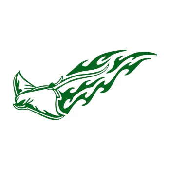 Samolepicí dekorace na vozidlo Animal flames 093 levá rejnok (20 - tmavě zelená) SAMOLEPKA NA AUTO, NÁLEPKA, FÓLIE, POLEP, TUNING, VLASTNÍ TEXT, TISK, AUTOSAMOLEPKY.cz, POLEPY, OBRÁZEK, LOGO, 3D STICKERS