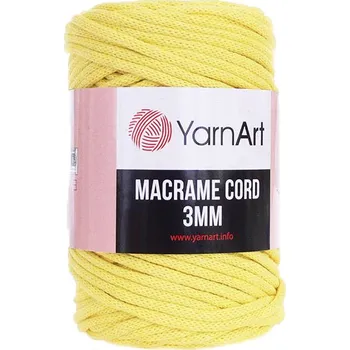 Příze YarnArt Příze Macrame Cord 754, 3 mm - žlutá