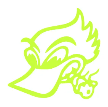 Samolepicí dekorace na vozidlo Kačer frajer levá (27 - limetová) SAMOLEPKA NA AUTO, NÁLEPKA, FÓLIE, POLEP, TUNING, VLASTNÍ TEXT, TISK, AUTOSAMOLEPKY.cz, POLEPY, OBRÁZEK, LOGO, 3D STICKERS