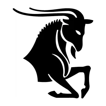 Samolepící dekorace SAMOLEPKA Kozoroh 006 pravá (01 - černá) NA AUTO, NÁLEPKA, FÓLIE, POLEP, TUNING, VLASTNÍ TEXT, TISK, AUTOSAMOLEPKY.cz, POLEPY, OBRÁZEK, LOGO, SAMOLEPKY