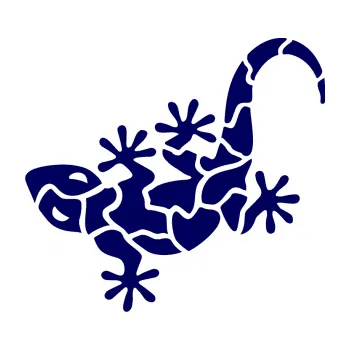 Samolepící dekorace SAMOLEPKA Ještěrka 015 levá (23 - tmavě modrá) NA AUTO, NÁLEPKA, FÓLIE, POLEP, TUNING, VLASTNÍ TEXT, TISK, AUTOSAMOLEPKY.cz, POLEPY, OBRÁZEK, LOGO, SAMOLEPKY