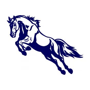 Samolepící dekorace SAMOLEPKA Kůň 050 levá ve skoku (23 - tmavě modrá) NA AUTO, NÁLEPKA, FÓLIE, POLEP, TUNING, VLASTNÍ TEXT, TISK, AUTOSAMOLEPKY.cz, POLEPY, OBRÁZEK, LOGO, SAMOLEPKY