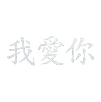 Polep vozidla SAMOLEPKA Čínský znak I love you (51 - 3D karbon bílý) NA AUTO, NÁLEPKA, FÓLIE, POLEP, TUNING, VLASTNÍ TEXT, TISK, AUTOSAMOLEPKY.cz, POLEPY, OBRÁZEK, LOGO, SAMOLEPKY