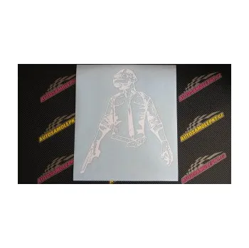 Samolepící dekorace SAMOLEPKA Player Unknown s Battlegrounds PUBG 2 (17 - šedá) NA AUTO, NÁLEPKA, FÓLIE, POLEP, TUNING, VLASTNÍ TEXT, TISK, AUTOSAMOLEPKY.cz, POLEPY, OBRÁZEK, LOGO, SAMOLEPKY