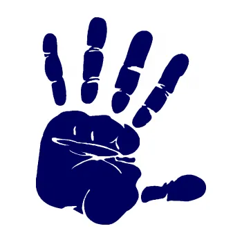 Samolepící dekorace SAMOLEPKA Otisk ruky pravá (23 - tmavě modrá) NA AUTO, NÁLEPKA, FÓLIE, POLEP, TUNING, VLASTNÍ TEXT, TISK, AUTOSAMOLEPKY.cz, POLEPY, OBRÁZEK, LOGO, SAMOLEPKY