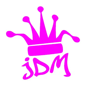 Autodoplněk Samolepka na auto JDM koruna 002 king (72 - Fluorescentní růžová) NÁLEPKA, FÓLIE, POLEPY, TUNING, VLASTNÍ TEXT, TISK, AUTOSAMOLEPKY.cz, SAMOLEPKY, OBRÁZEK, LOGO, VÝROBA, PRODEJ