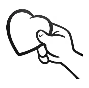 Samolepící dekorace SAMOLEPKA Ruka se srdíčkem levá (63 - škrábaný kov černý) NA AUTO, NÁLEPKA, FÓLIE, POLEP, TUNING, VLASTNÍ TEXT, TISK, AUTOSAMOLEPKY.cz, POLEPY, OBRÁZEK, LOGO, SAMOLEPKY