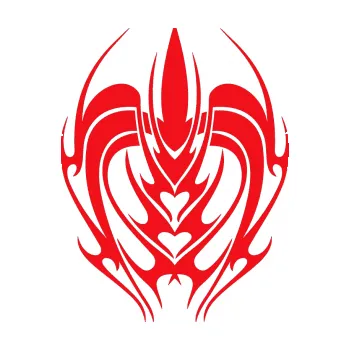 Polep vozidla SAMOLEPKA Kapota 016 tetování (10 - červená) NA AUTO, NÁLEPKA, FÓLIE, POLEP, TUNING, VLASTNÍ TEXT, TISK, AUTOSAMOLEPKY.cz, POLEPY, OBRÁZEK, LOGO, SAMOLEPKY