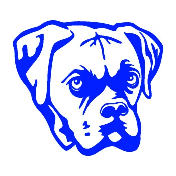 Polep vozidla Pes 160 pravá boxer (19 - modrá dynamic) SAMOLEPKA NA AUTO, NÁLEPKA, FÓLIE, POLEP, TUNING, VLASTNÍ TEXT, TISK, AUTOSAMOLEPKY.cz, POLEPY, OBRÁZEK, LOGO, 3D STICKERS