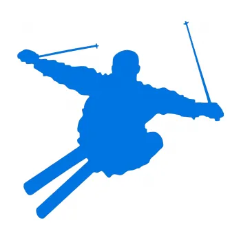 Samolepicí dekorace na vozidlo Lyžař 001 levá (11 - modrá oceán) SAMOLEPKA NA AUTO, NÁLEPKA, FÓLIE, POLEP, TUNING, VLASTNÍ TEXT, TISK, AUTOSAMOLEPKY.cz, POLEPY, OBRÁZEK, LOGO, 3D STICKERS