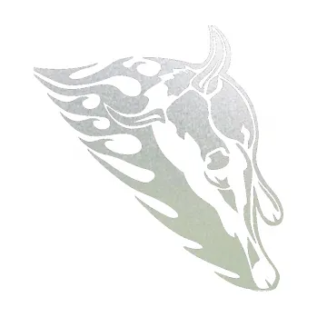 Samolepicí dekorace na vozidlo Animal flames 012 pravá býk (60 - pískované sklo) SAMOLEPKA NA AUTO, NÁLEPKA, FÓLIE, POLEP, TUNING, VLASTNÍ TEXT, TISK, AUTOSAMOLEPKY.cz, POLEPY, OBRÁZEK, LOGO, 3D STICKERS