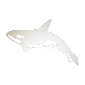 Samolepící dekorace SAMOLEPKA Kosatka 001 levá (82 - odrazková reflexní bílá) NA AUTO, NÁLEPKA, FÓLIE, POLEP, TUNING, VLASTNÍ TEXT, TISK, AUTOSAMOLEPKY.cz, POLEPY, OBRÁZEK, LOGO, SAMOLEPKY