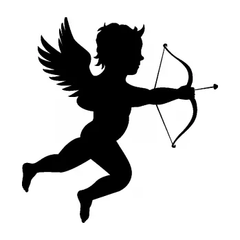 Samolepící dekorace SAMOLEPKA Amor 001 pravá cupid andílek (01 - černá) NA AUTO, NÁLEPKA, FÓLIE, POLEP, TUNING, VLASTNÍ TEXT, TISK, AUTOSAMOLEPKY.cz, POLEPY, OBRÁZEK, LOGO, SAMOLEPKY