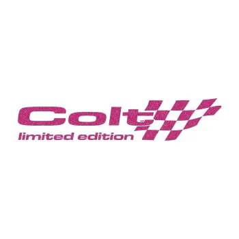 Polep vozidla SAMOLEPKA Colt limited edition pravá (90 - Ultra Metalic růžová) NA AUTO, NÁLEPKA, FÓLIE, POLEP, TUNING, VLASTNÍ TEXT, TISK, AUTOSAMOLEPKY.cz, POLEPY, OBRÁZEK, LOGO, SAMOLEPKY