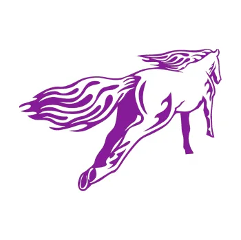 Samolepicí dekorace na vozidlo Animal flames 009 pravá kůň (14 - fialová) SAMOLEPKA NA AUTO, NÁLEPKA, FÓLIE, POLEP, TUNING, VLASTNÍ TEXT, TISK, AUTOSAMOLEPKY.cz, POLEPY, OBRÁZEK, LOGO, 3D STICKERS
