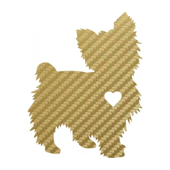 Polep vozidla SAMOLEPKA Pes 148 pravá Jorkšírský teriér (59 - 3D karbon zlatý) NA AUTO, NÁLEPKA, FÓLIE, POLEP, TUNING, VLASTNÍ TEXT, TISK, AUTOSAMOLEPKY.cz, POLEPY, OBRÁZEK, LOGO, SAMOLEPKY