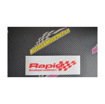 Polep vozidla SAMOLEPKA Rapid limited edition pravá (10 - červená) NA AUTO, NÁLEPKA, FÓLIE, POLEP, TUNING, VLASTNÍ TEXT, TISK, AUTOSAMOLEPKY.cz, POLEPY, OBRÁZEK, LOGO, SAMOLEPKY