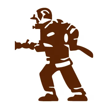 Samolepící dekorace SAMOLEPKA Hasič 013 levá (15 - hnědá) NA AUTO, NÁLEPKA, FÓLIE, POLEP, TUNING, VLASTNÍ TEXT, TISK, AUTOSAMOLEPKY.cz, POLEPY, OBRÁZEK, LOGO, SAMOLEPKY