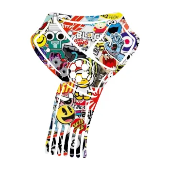 Samolepící dekorace SAMOLEPKA Fotbalový fanoušek 001 levá šála (83 - Sticker bomb) NA AUTO, NÁLEPKA, FÓLIE, POLEP, TUNING, VLASTNÍ TEXT, TISK, AUTOSAMOLEPKY.cz, POLEPY, OBRÁZEK, LOGO, SAMOLEPKY