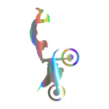 Samolepící dekorace Motorka 029 pravá motokros freestyle (93 - Holografická) SAMOLEPKA NA AUTO, NÁLEPKA, FÓLIE, POLEP, TUNING, VLASTNÍ TEXT, TISK, AUTOSAMOLEPKY.cz, POLEPY, OBRÁZEK, LOGO, 3D STICKERS