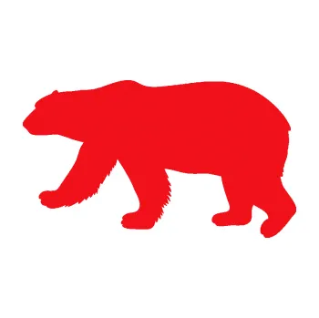 Samolepící dekorace SAMOLEPKA Lední medvěd 002 levá (10 - červená) NA AUTO, NÁLEPKA, FÓLIE, POLEP, TUNING, VLASTNÍ TEXT, TISK, AUTOSAMOLEPKY.cz, POLEPY, OBRÁZEK, LOGO, SAMOLEPKY